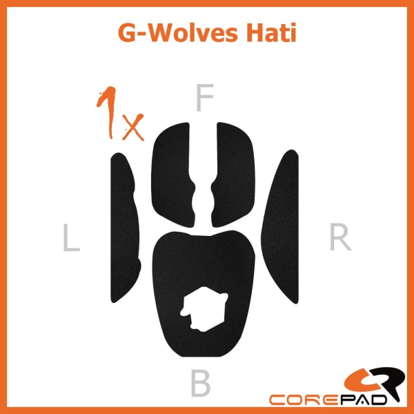Corepad Mouse Mice Grip Grips Rubber Sticker G-Wolves Hati M S
